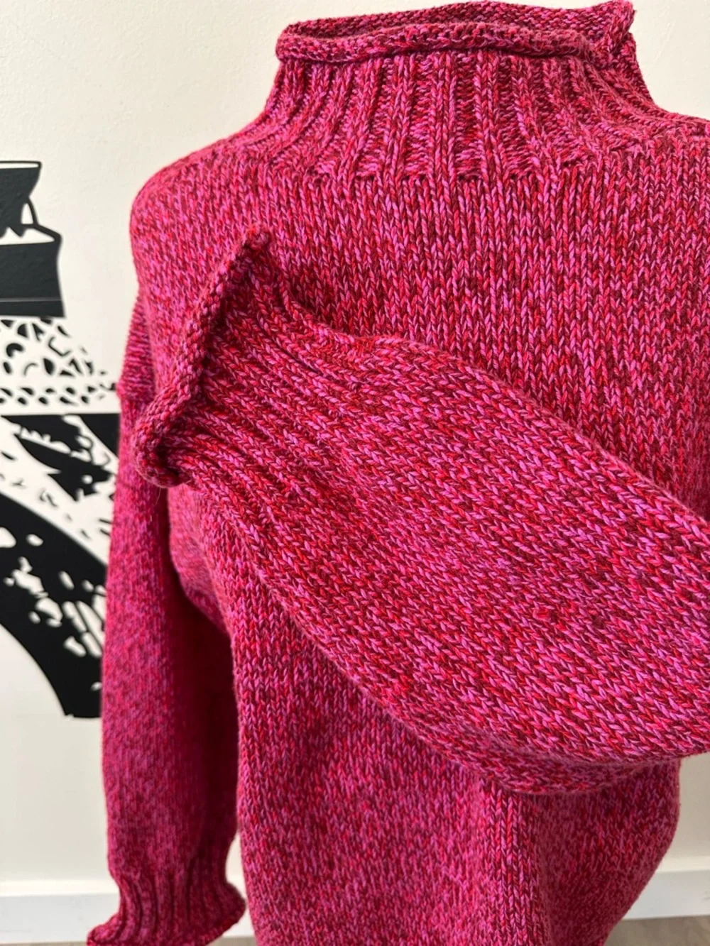 J. Crew Women's Crewneck Sweater in Heathered Raspberry - Picture 4 of 5